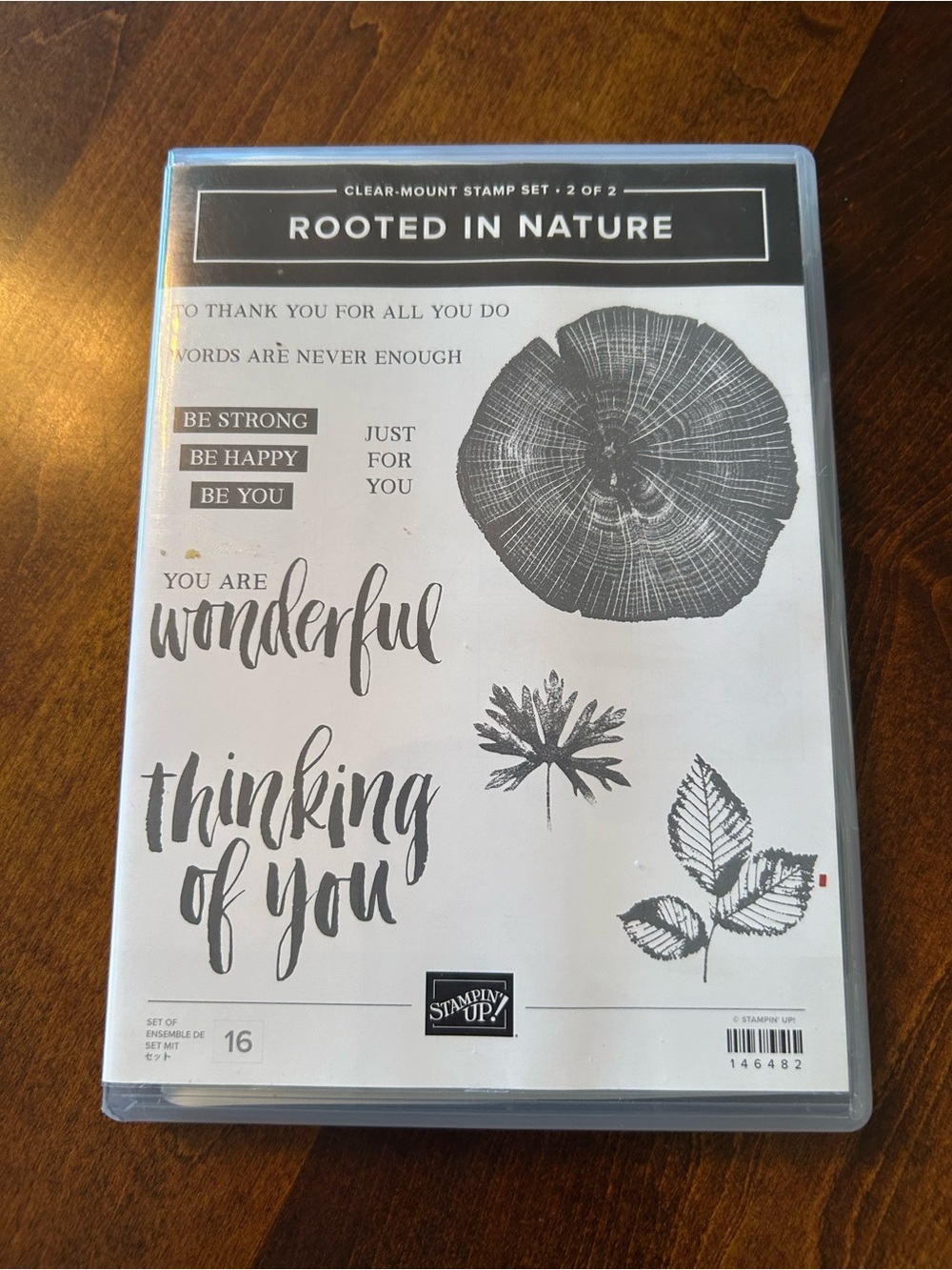 Stampin’ Up! Rooted in Nature 16 Pc Clear Mount Stamp Set Retired